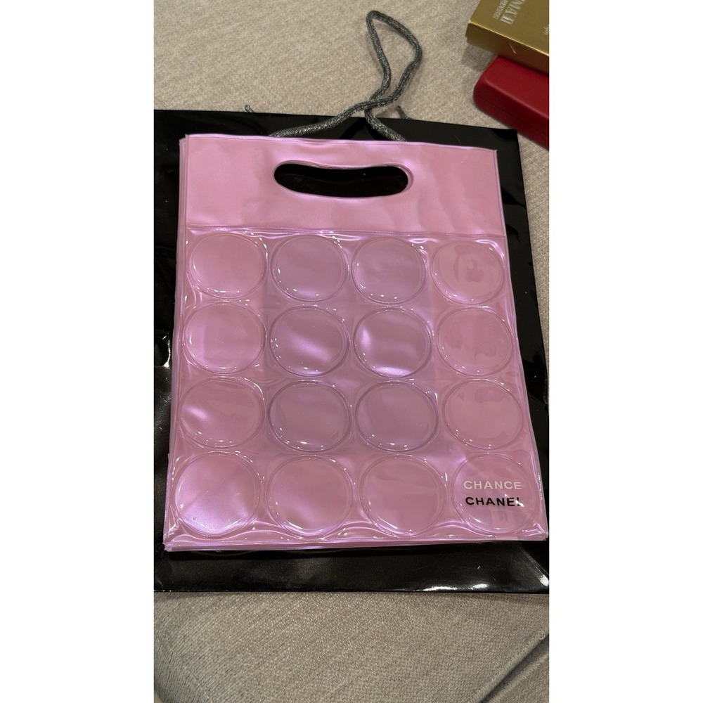 CHANEL Chance Pink Bubble Tote Bag Shopping Gift Bag PVC Handbag - Picture 4 of 5
